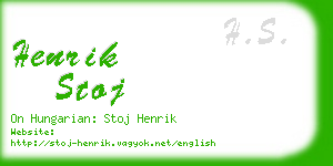 henrik stoj business card